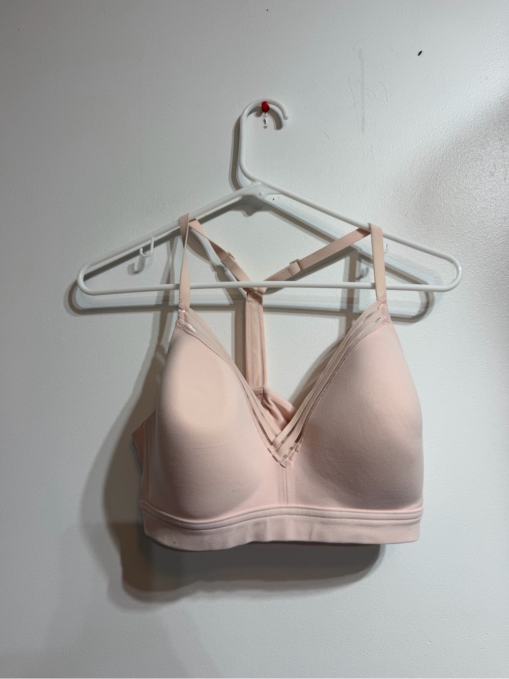 Athleta Pink Strappy Back Sports Bra Medium M Activewear Athletic